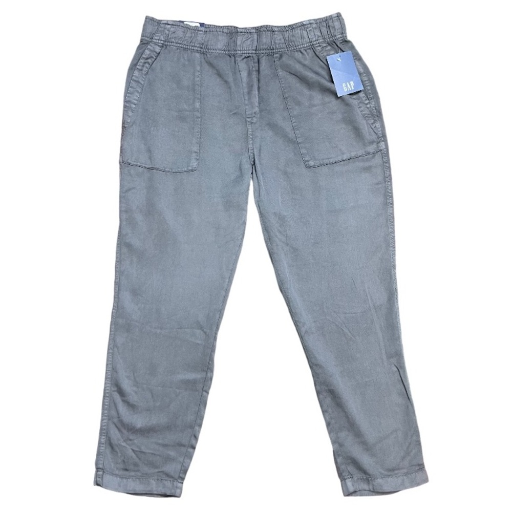 Women’s Gap Pull On Tencel Pant Silver Bells Gray Elastic Waist size Large NWT